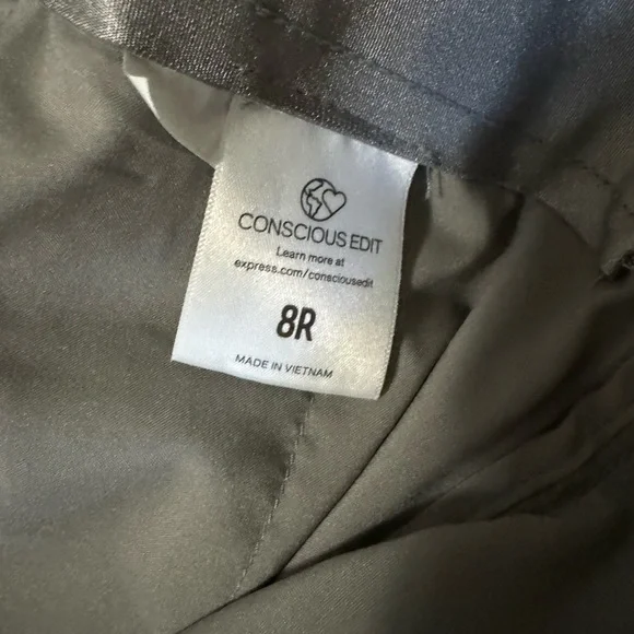 Express Editor Gray Checkered Trousers - Picture 5 of 6